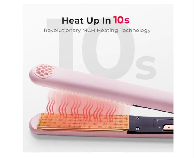 Flat Iron Hair Straightener and Curler 2 in 1 with 10s Fast Heating, 1 Inch Professional Titanium Straightening Curling Iron with 32 Adjustable Temp and Automatic Shut Off