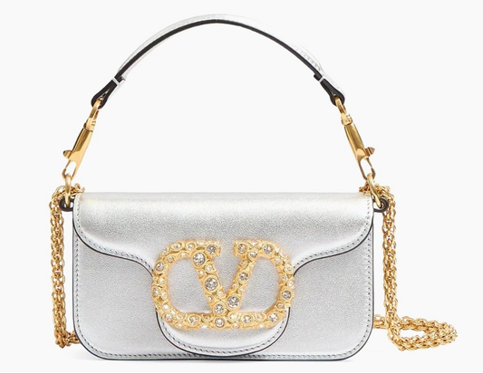 Valentino Garavani
Locò Small Shoulder Bag in Laminated Calfskin