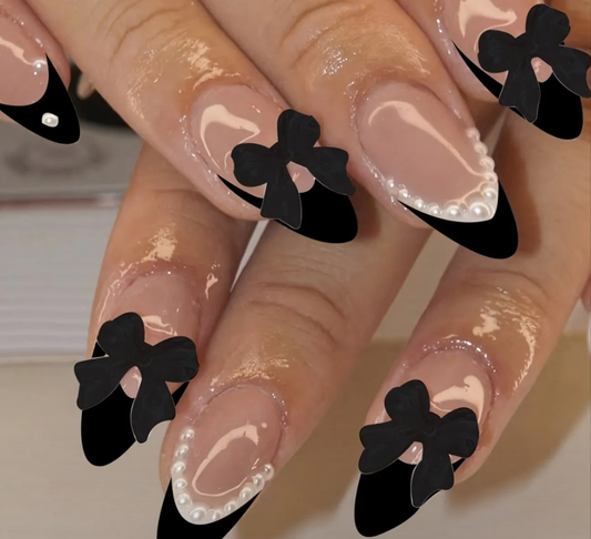 24 pcs acrylic Cocomoney nails with glue and nail accessories