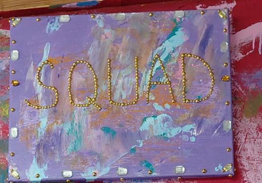 COCOMONEY ART Squad 1 OF 1 CUSTOM PIECE BY COCOMONEY painting on canvas acrylic