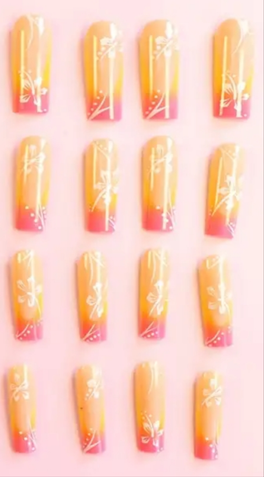 24 pcs acrylic Cocomoney nails with glue and nail accessories