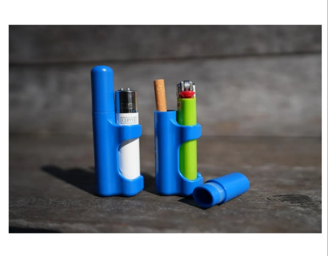 Smell Proof, Crush Proof, Cigarette Tube, Portable, Lighter Case Which Attaches to Your Bic or Clipper Lighter!