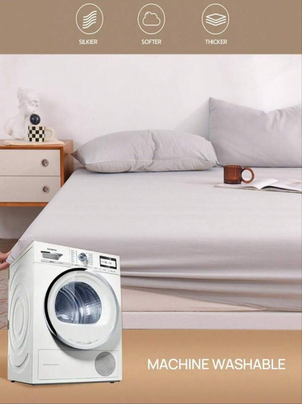 3pcs Solid Color Soft And Comfortable Brushed Bedding Set, Suitable For Bedroom And Guest Room 1 set