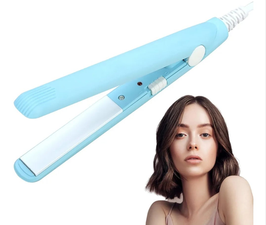 Hair straightener mini blue hot iron