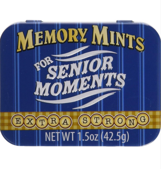 Gag Gifts Memory Mints, Sugar Candy for Senior Moments Fun Gag Tin