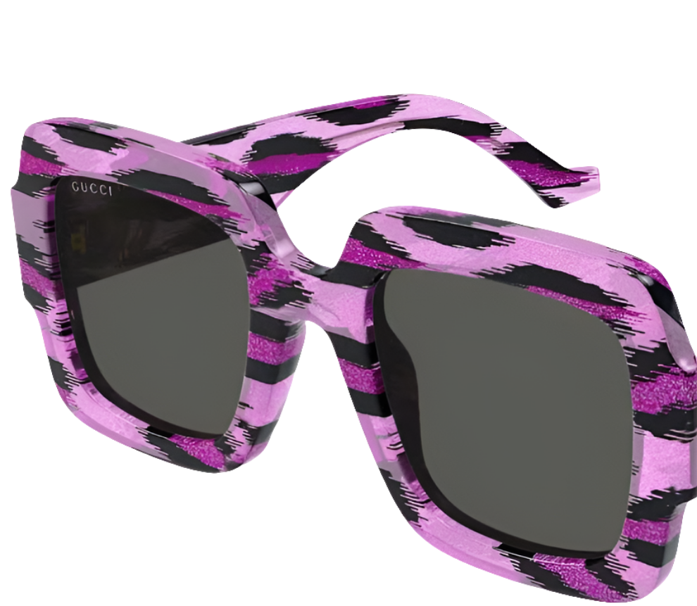 Gucci Oversized Square Frame Sunglasses
Fuchsia Leopard/Grey (GG1547S-003-FR
