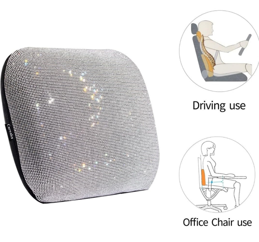 Lumbar Support Pillow for Car Driving Seat Soft Latex Lower Back Support Relax Home Desk Office Accessories Chair Cushion Pain Relief