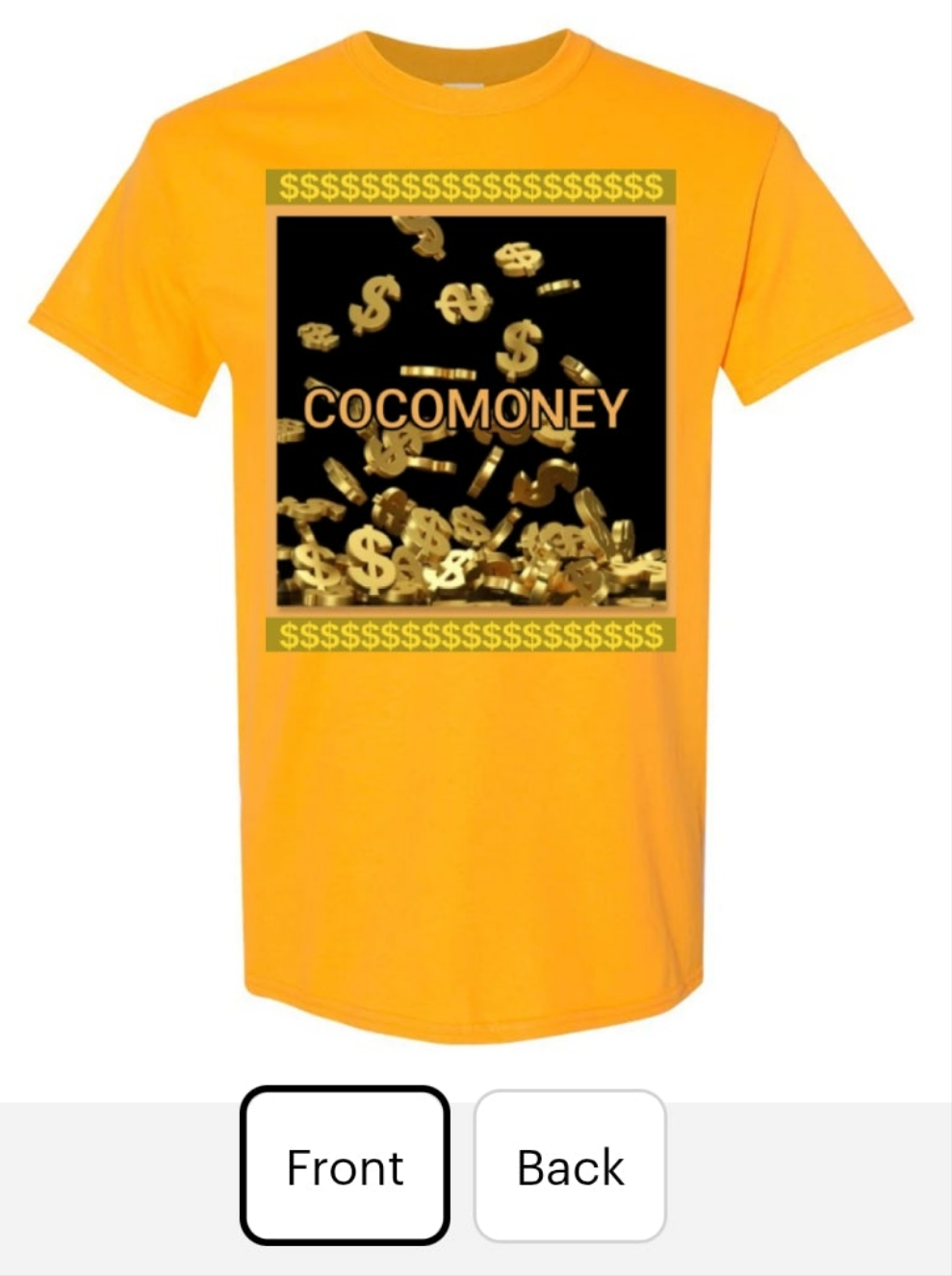 Front and back design T shirt Cocomoney