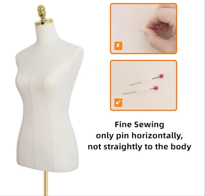 Dress Form Mannequin Torso, 43-73 Inch Height Adjustable Female Manikin Body Clothing Display with Metal Bracket and Rectangular Base for Sewing Dress Display,