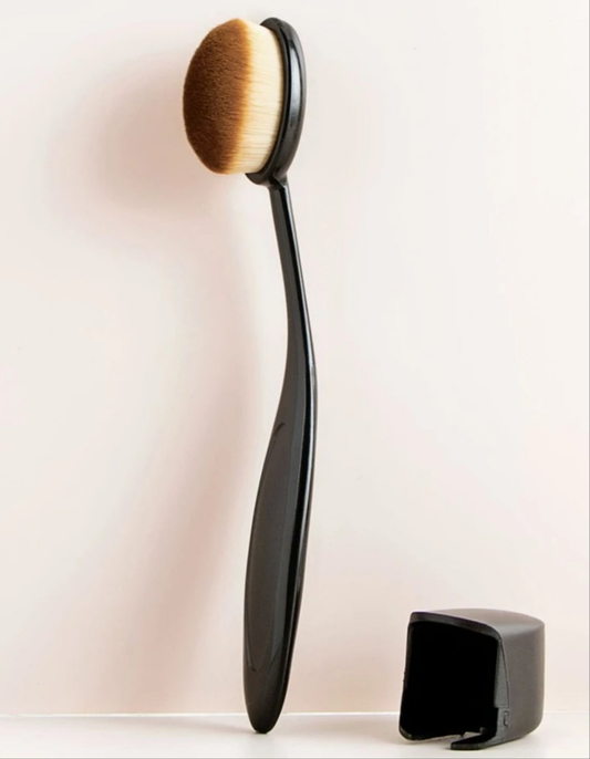 Foundation Brush, 1pc Creative With Lid Reusable Makeup Brush Foundation For Cream Liquid For Dresser For Making Up Supply plastic