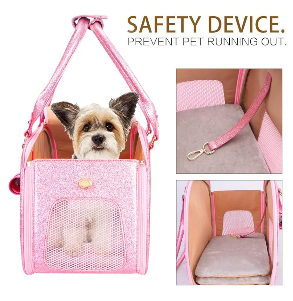 Dog or Cat Carrier Purse, Pet Carrier, Cat Carrier, Foldable Waterproof Premium Nylon Pet Travel Portable Bag Carrier for Cat and Small Dog Home/Outdoor