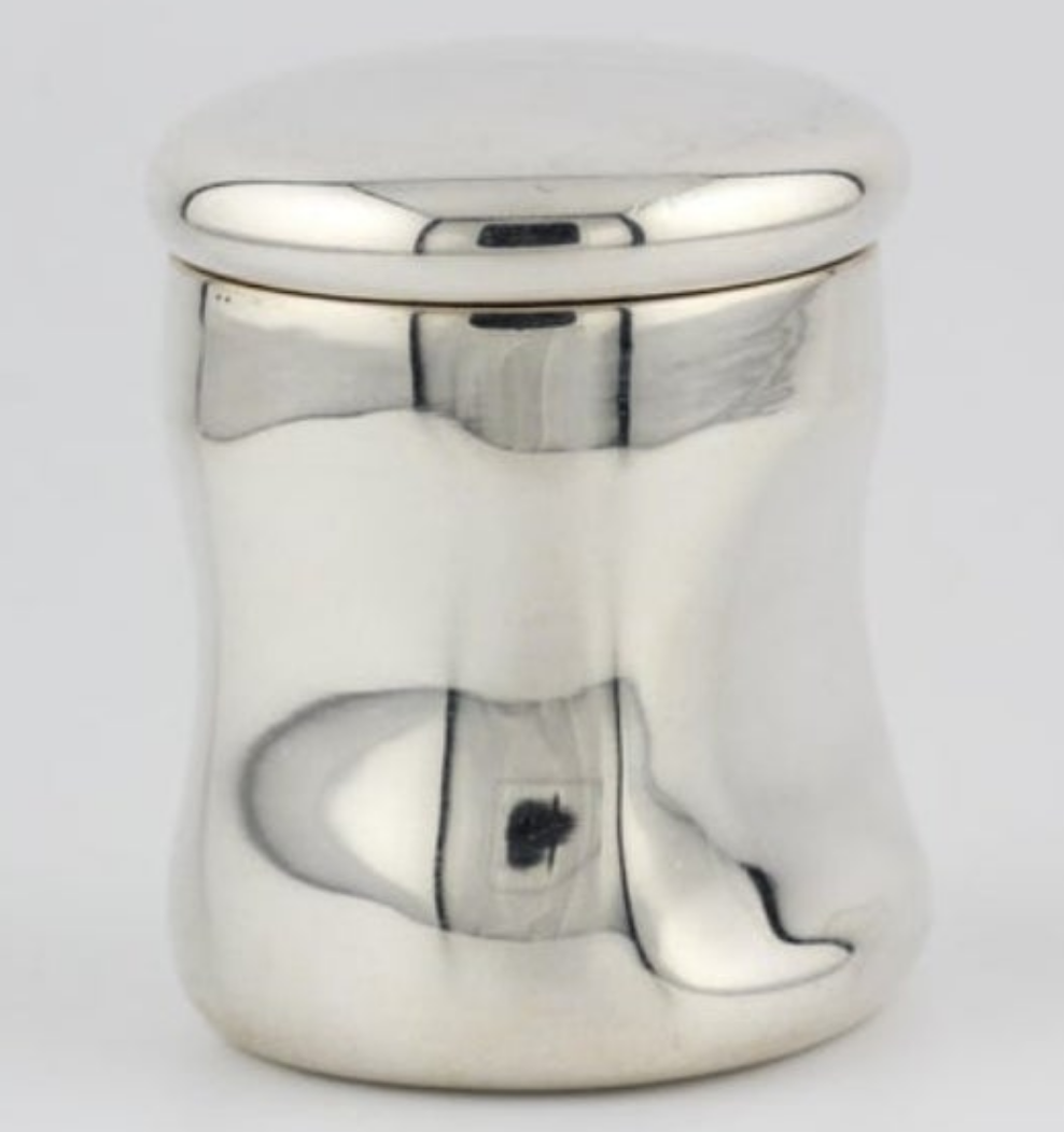 Tiffany & Co. Elsa Peretti Thumbprint Sterling Silver Pill Box Pillbox
