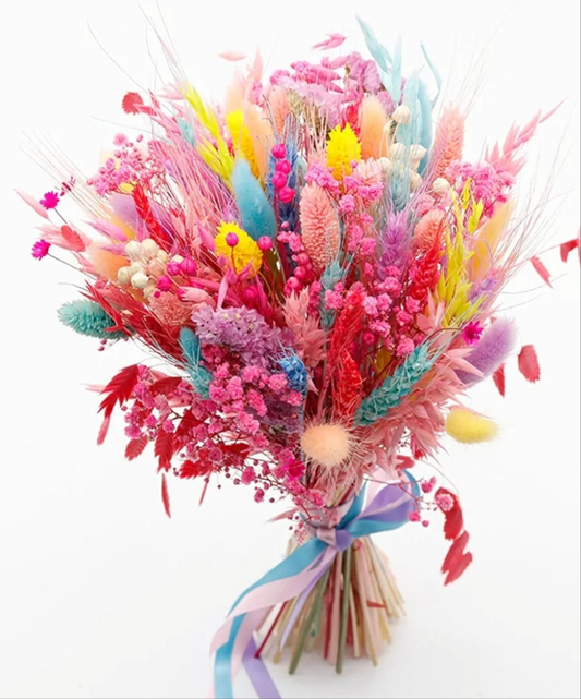 119PCS Pink Pampas Grass, Dried Flowers Bouquet - Preserved Pink Flowers, Colorful Decor - Fall Flower Bouquet for Home Decor, Flower Decor, Wedding Decor, Flower for Vase