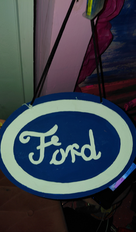 COCOMONEY ART Ford 1 OF 1 CUSTOM PIECE BY COCOMONEY wood painting