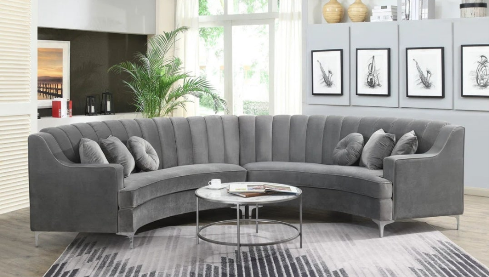 Luxurious 2 - Piece Velvet Sectional
