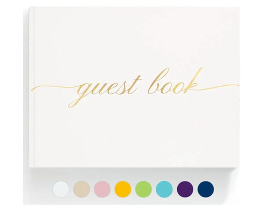 Elegant Wedding Guest Book - Perfect for Wedding Receptions, Baby Showers, Birthdays and Special Events - Polaroid Guest Book with 110 Lined Pages for Sign-in and Photos -Hardcover