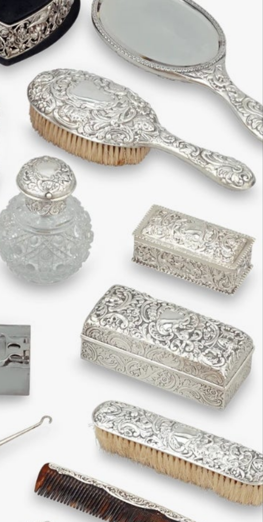 Antique Victorian Dressing Table Set by