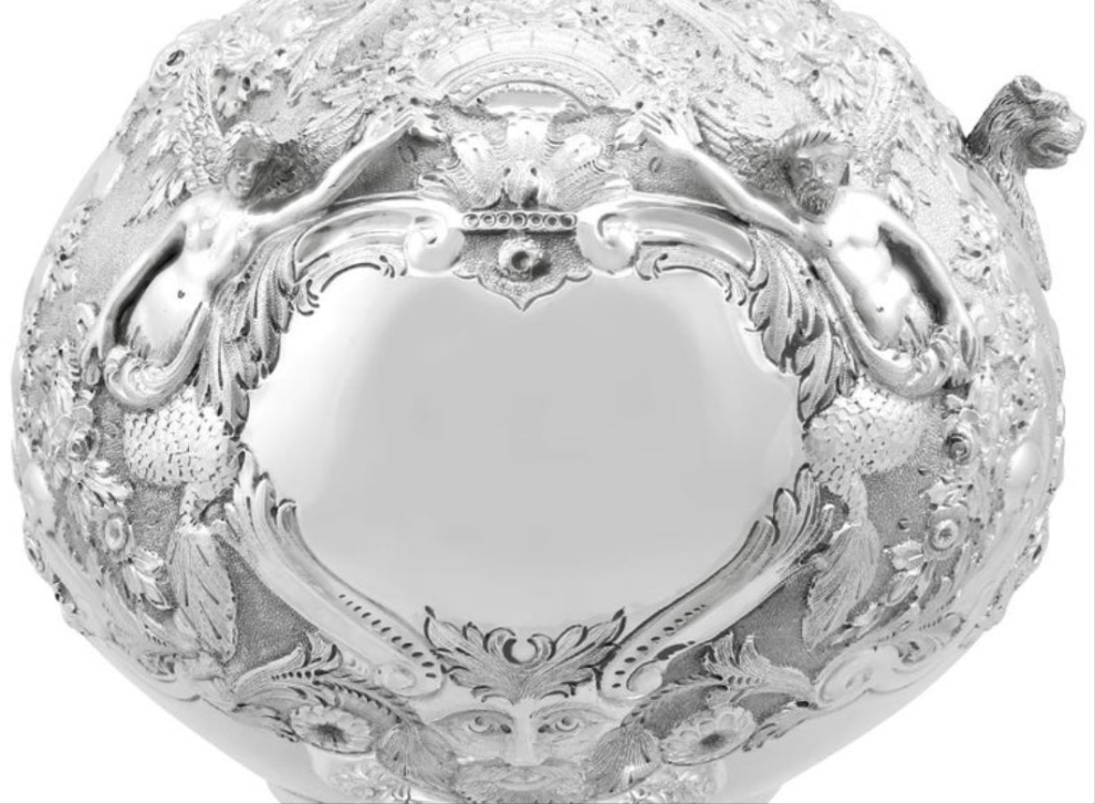 Stunning 925 Victorian Sterling Silver Jug in The Armada Style