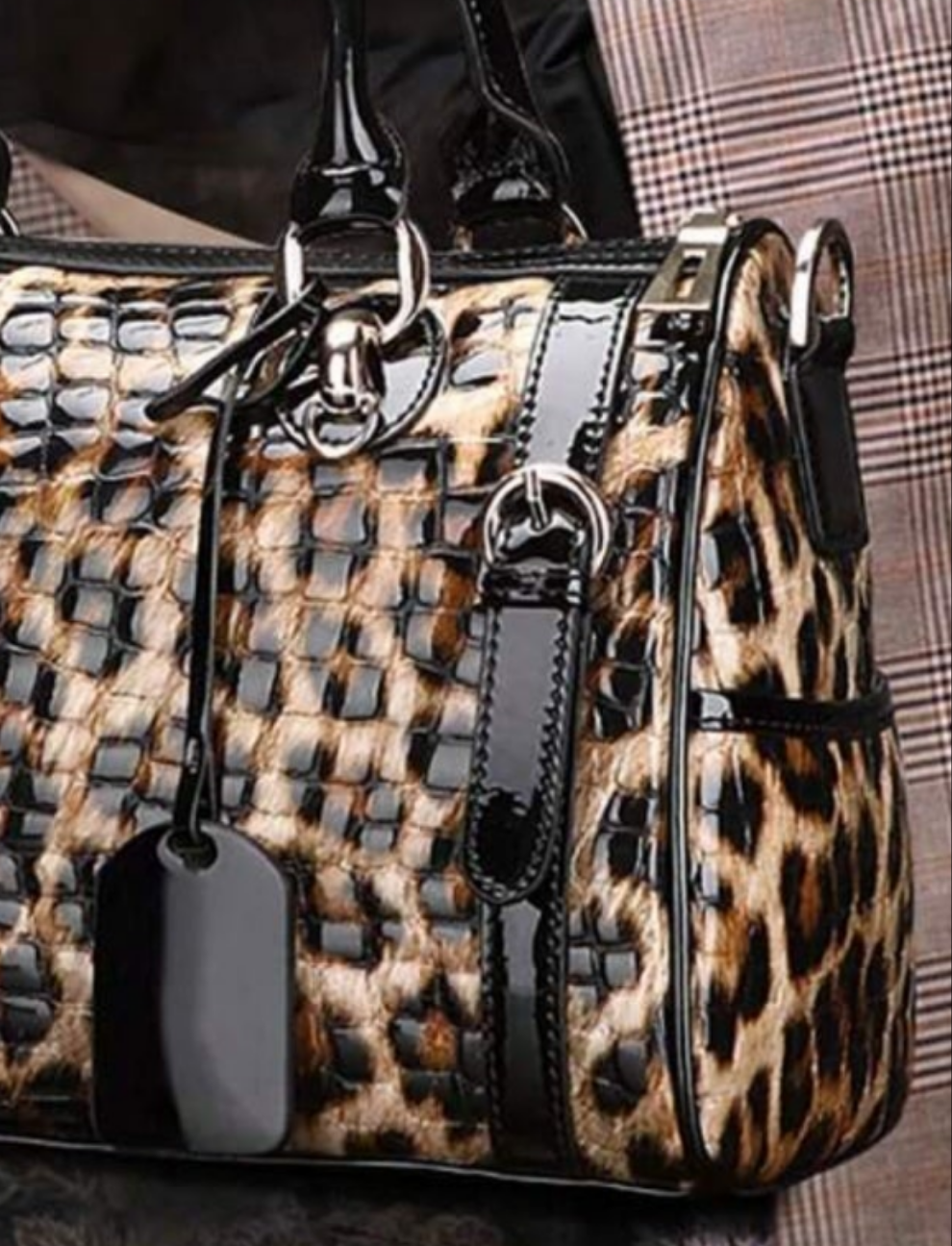 Cocomoney Handbag Coffee Brown drink me up Leopard 😆