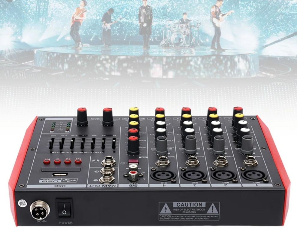 6 Channel Bluetooth Versatile Audio Mixer