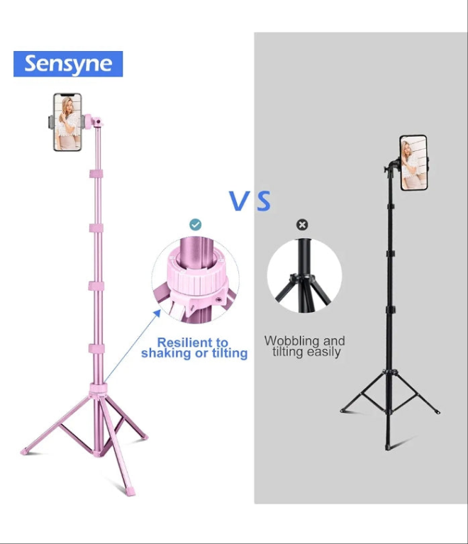 62" Phone Tripod & Selfie Stick, Extendable Cell Phone Tripod Stand with Wireless Remote and Phone Holder, Compatible with ip Android Phone, Camera