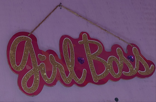 Girl boss pink room decor