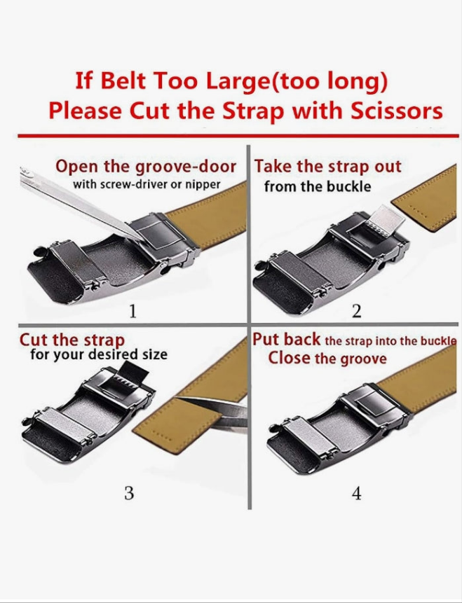 Men's Belt,Ratchet Dress Belt with Automatic Buckle