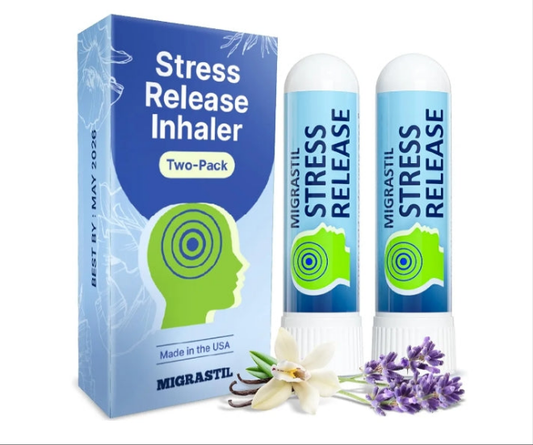 Stress Release Inhaler 2-Pack, Calm Aromatherapy Formula, Natural Stress Relief. Made in The USA.