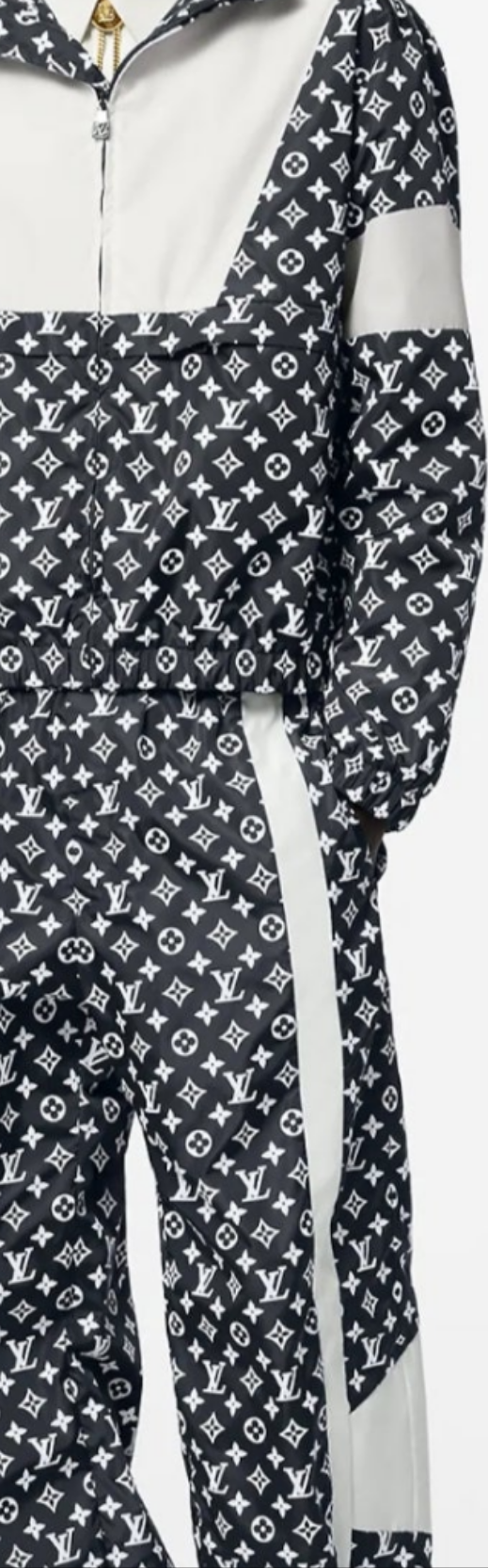 Louis Vuitton Monogram Printed Technical Track Pants And Monogram Printed Technical Track Top 2 piece outfit