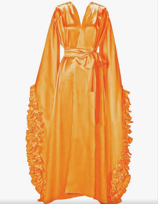 Satin Robe Long Bath Robe Sleepwear Wedding Bridesmaid Robe Photoshoot