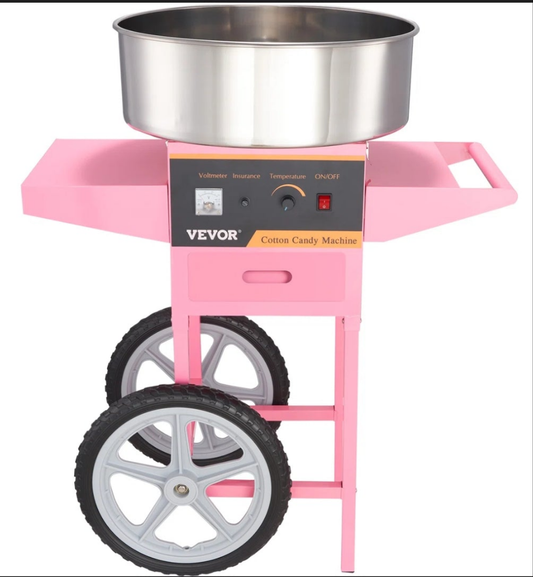Electric Hard Candy and Cotton Candy Machine with Cones