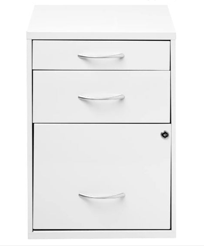 Heavy Duty 3-Drawer Metal File Cabinet for Standard Files and Office Supplies,