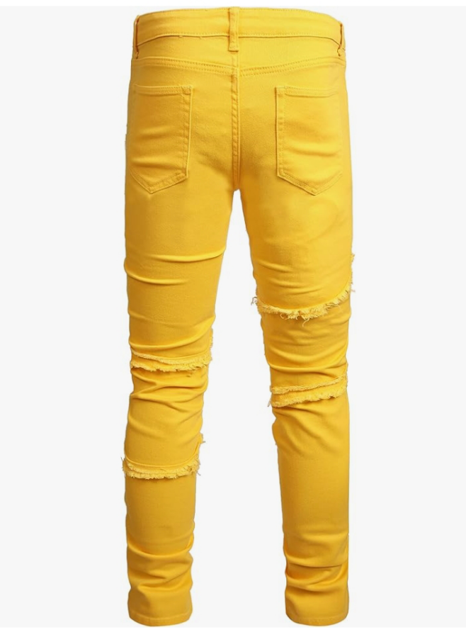 Slim Fit Men's Jeans, Ripped Stretch Jeans Denim Pants