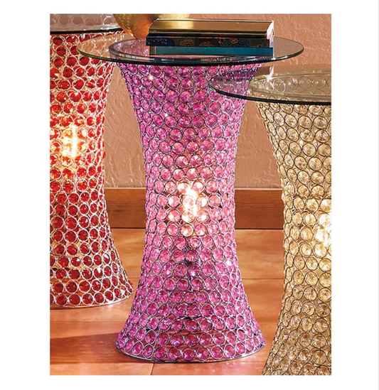 Crystal lit table in 3 options stunning unique pieces fun