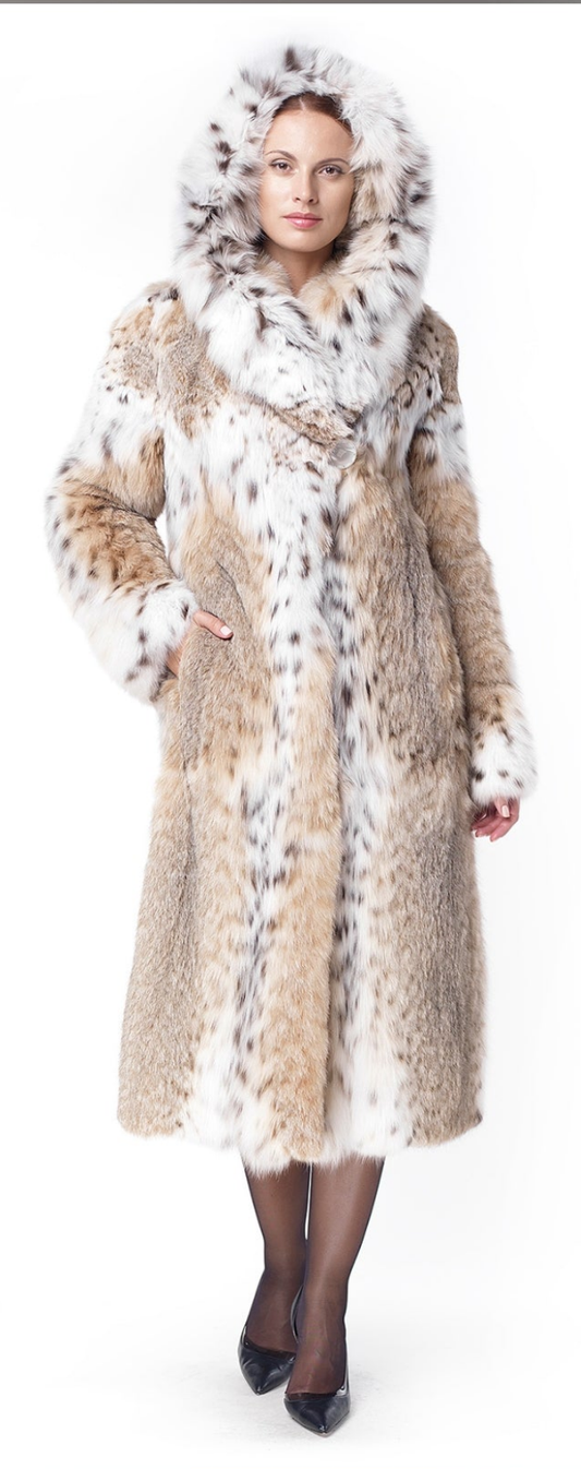 Lynx Fur Coat Kimiko Beige