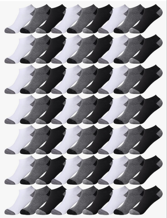 255 Pairs Mens Socks Bulk Low Cut Ankle Socks Cushioned Casual Breathable Athletic Short Socks