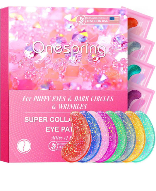 Under Eye Patches (24 Pairs) - Eye Gel Pads for Wrinkles, Puffy Eyes, Dark Circles, Eye Bags, Natural Collagen Eye Gels Pads, Under Eye Mask Patches for Refreshing, Revitalizing