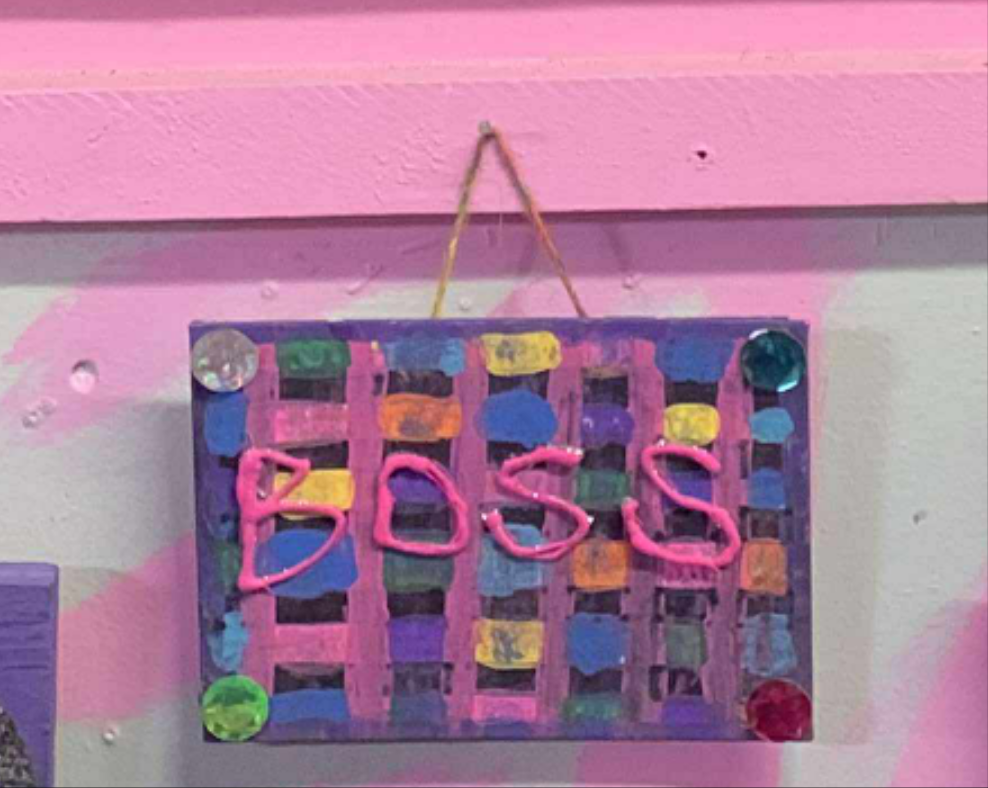 COCOMONEY ART Boss Check 1 OF 1 CUSTOM PIECE BY COCOMONEY painting on canvas