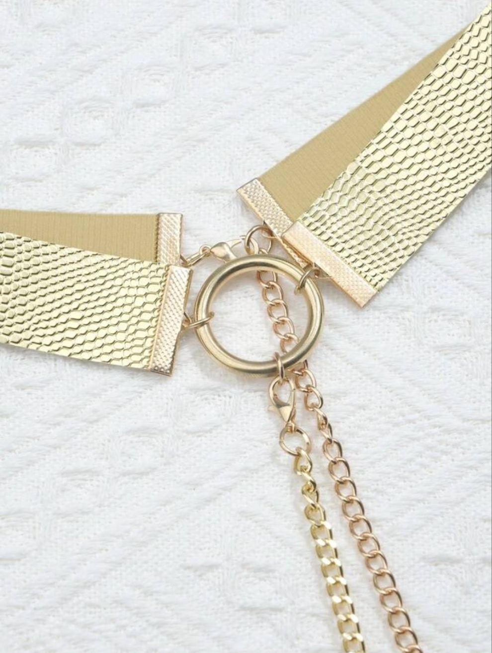 Plus Size Chain Linked Nipple Cover, Suitable For Festive Wear