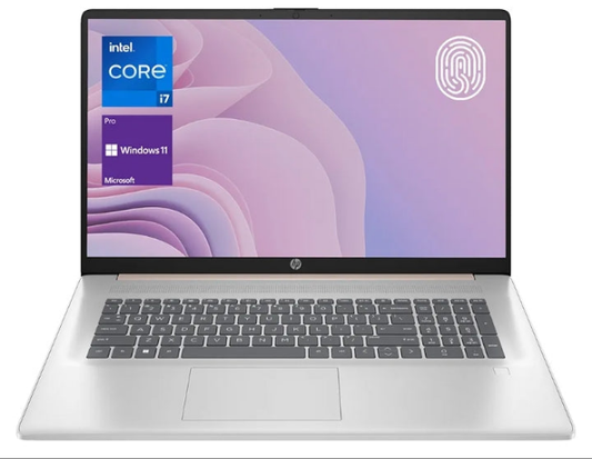 HP Essential Daily Traditional Laptop, 17.3" FHD Display, Intel Core i7-1355U, 64GB RAM, 2TB SSD, Backlit Keyboard, Numeric Keypad, Fingerprint Reader, Webcam, HDMI, Wi-Fi 6, Windows 11 Pro, Rose