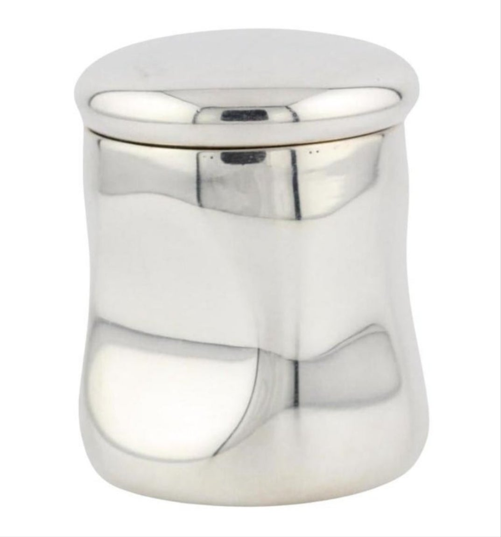 Tiffany & Co. Elsa Peretti Thumbprint Sterling Silver Pill Box Pillbox