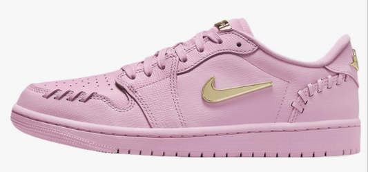 Air Jordan 1 Low Method of Make Women's Shoes (FN5032-600, Perfect Pink/Metallic Gold)