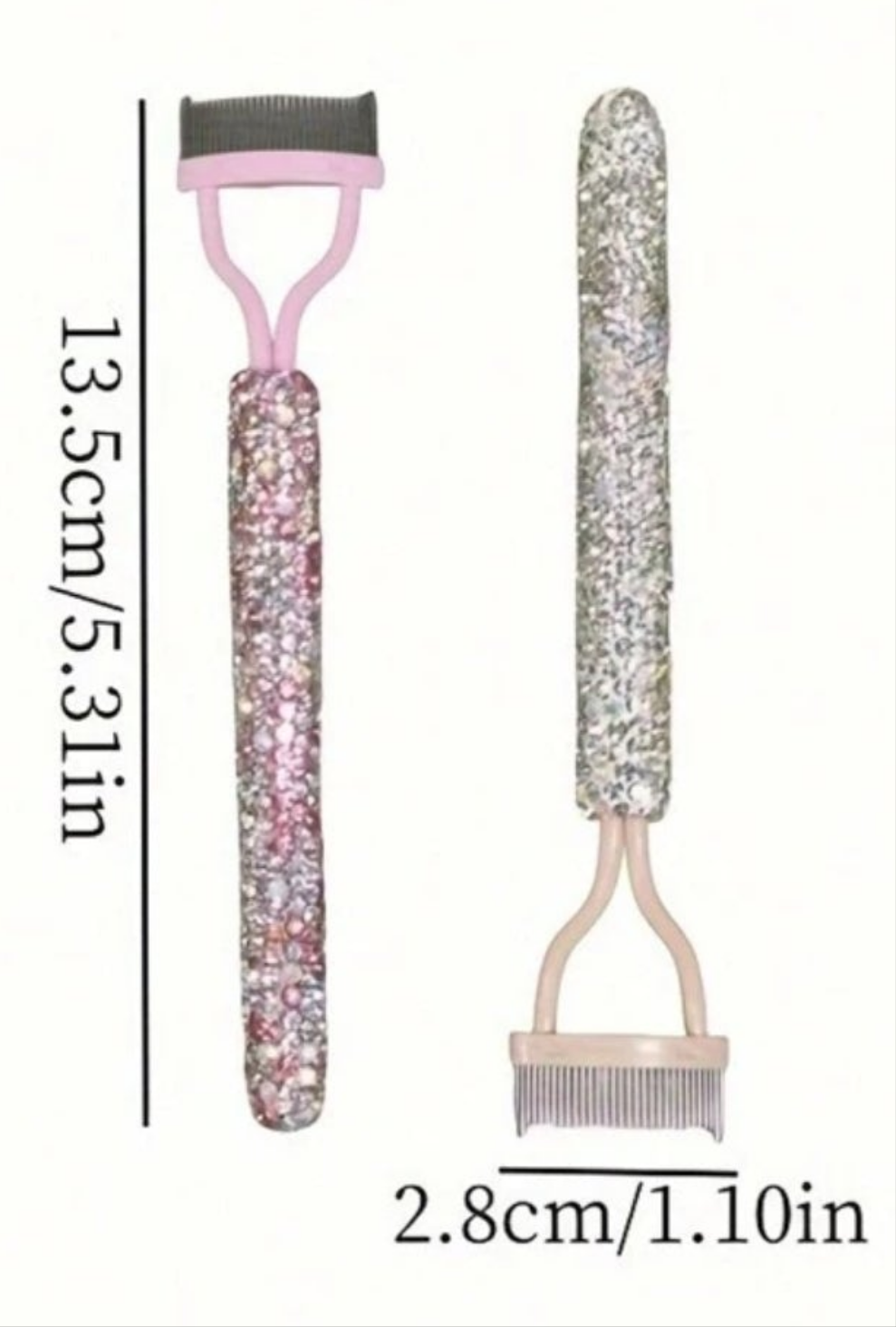 1 or 2 piece eyelash Comb rhinestone design cute material plastic