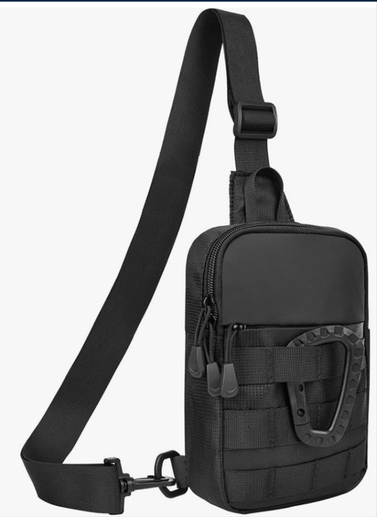 Small Sling Bag for Men, Tactical Inspired Waterproof Utility EDC Mini Crossbody Chest Bag for Travel Work Sport