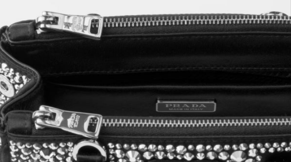 Prada Galleria Satin Micro-Bag with Decorations