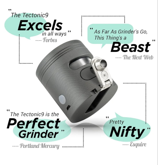 Manual Grinder Automatic Dispenser Large 2.5" Aluminum Alloy (Red), For Home & Kitchen Only