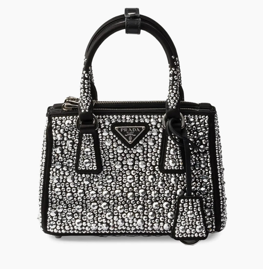 Prada Galleria Satin Micro-Bag with Decorations