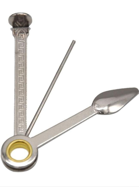 3-In-1 Pipe Scraper Set for Tobacco Pipe Folding Cleaning Ashtray Accessories, silver
