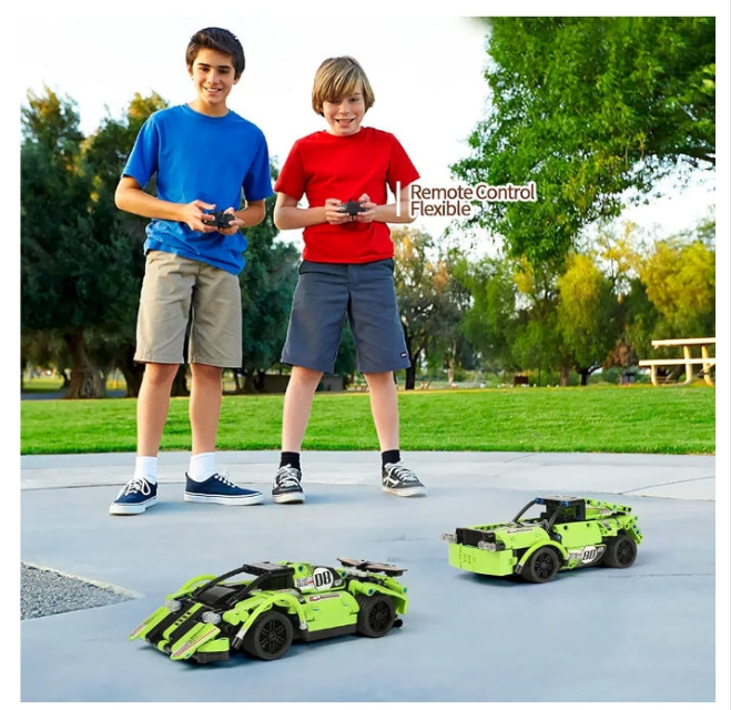 STEM Building Toys for Kids with 2-in-1 Remote Control Racer Snap Together Engineering Kits Early Learning Racecar Building Blocks - Best Gift for 6＋Year Old Boys and Girls