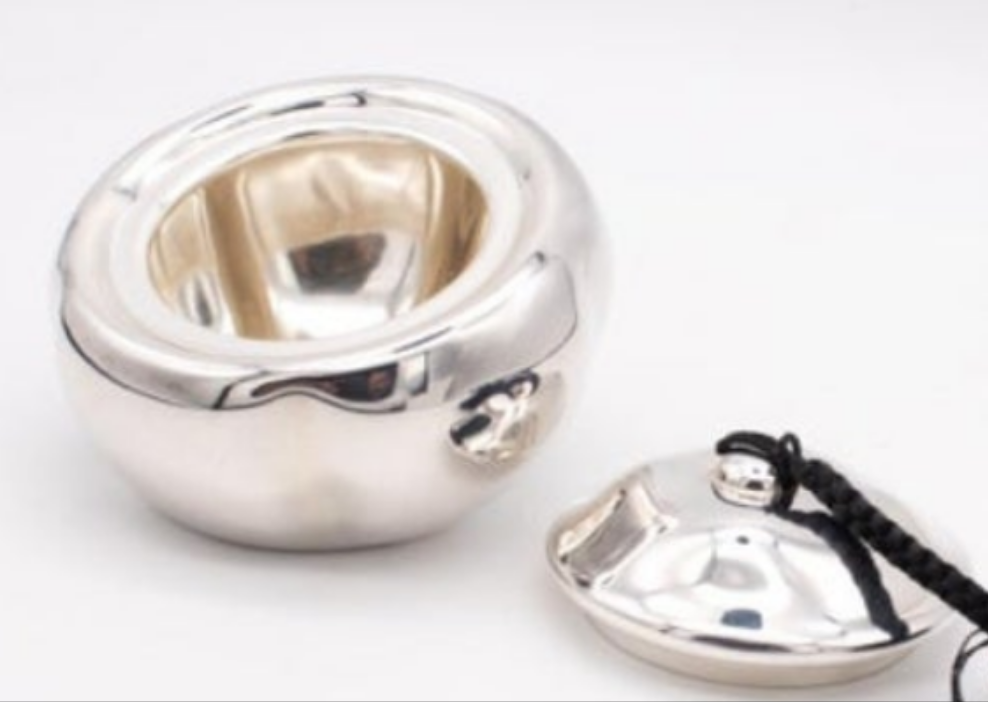 Tiffany & Co. 1980 by Elsa Peretti Pumpkin Trinket Lidded Box In .925 Sterling